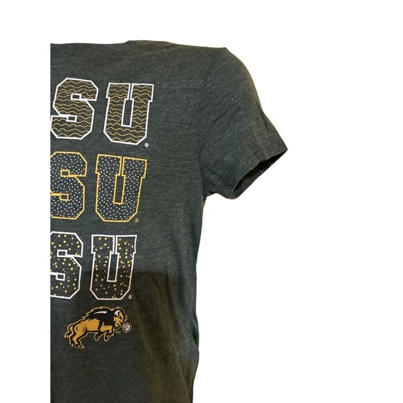 NEW North Dakota State NDSU Bison Colosseum Green Short Sleeve T-Shirt Girls M 7 - Picture 3 of 5